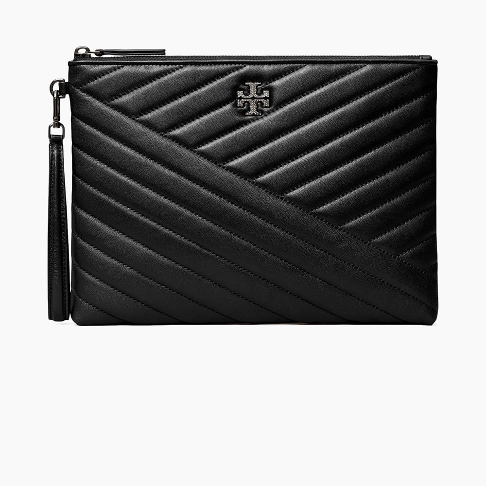 Tory Burch Black Quilted Pouch